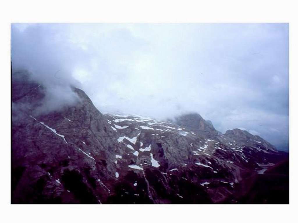 The cloudy Marmolada viewed...