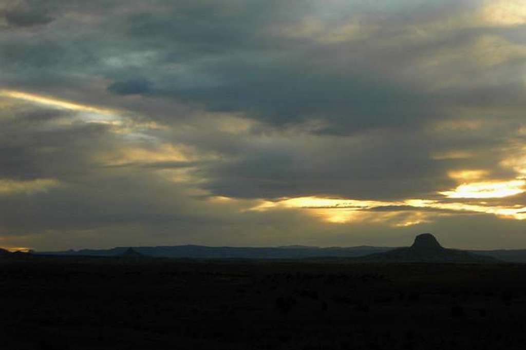 The silhouettes of Cabezon,...