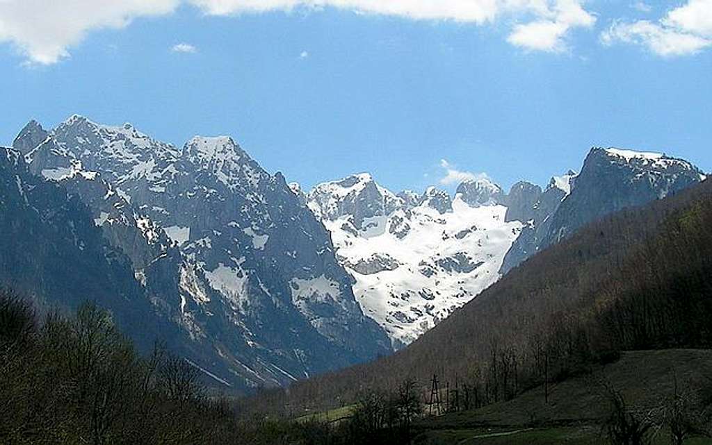  Prokletije peaks above Grbaja Valley