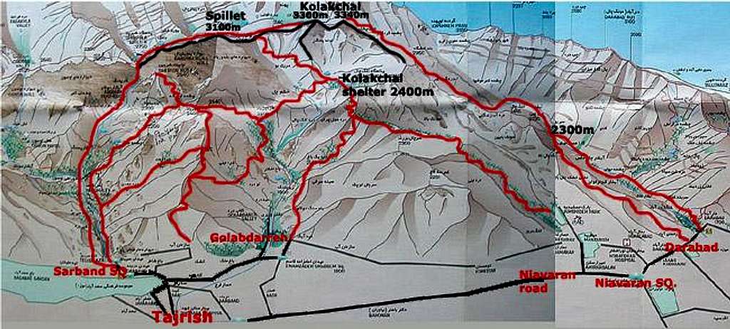 Routes diagram to Kolakchal...