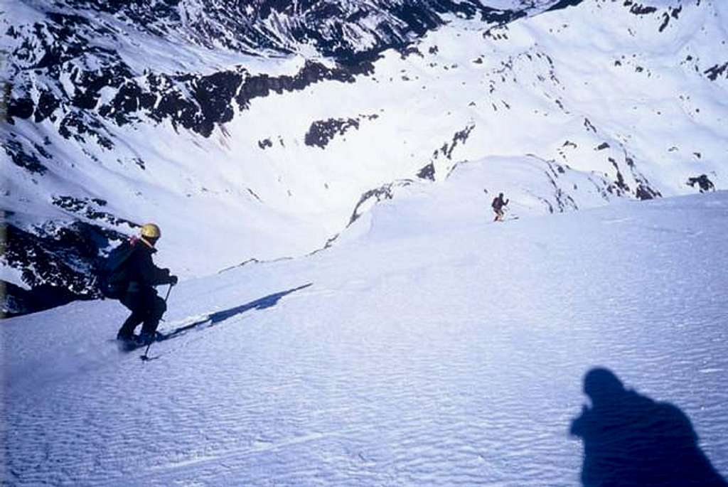 skiing from top of Schareck...