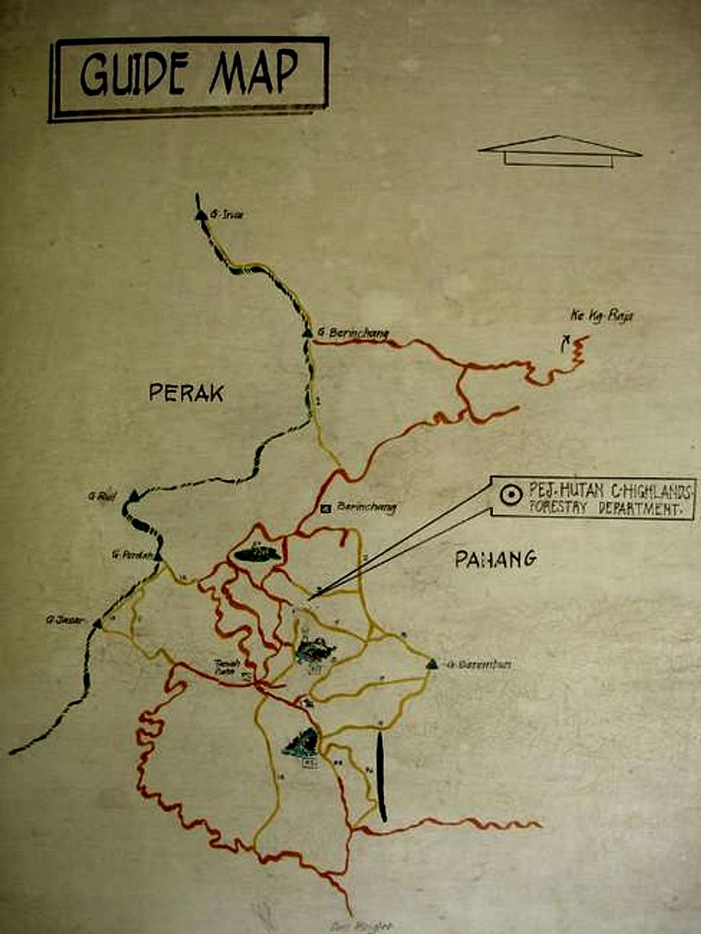 the trek map to Mt Berembun...