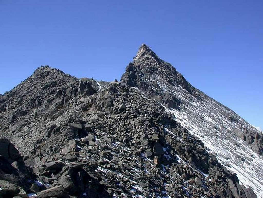 The summit from nearby on the...