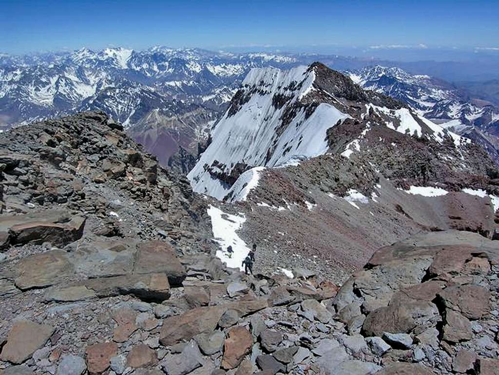  Looking back from the summit...