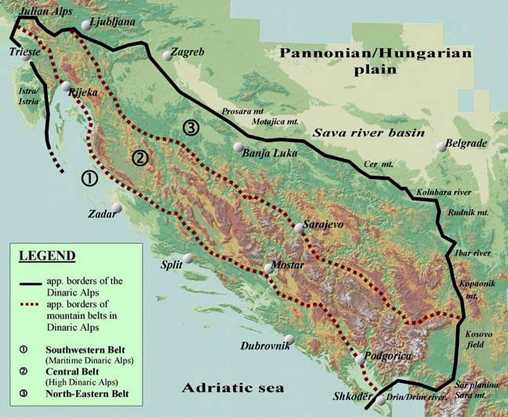 Map 3. Borders of the Dinaric...