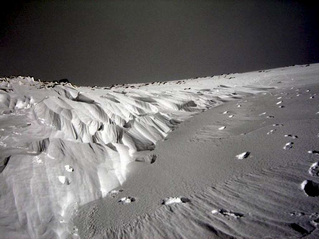 Peculiar snow formations on...