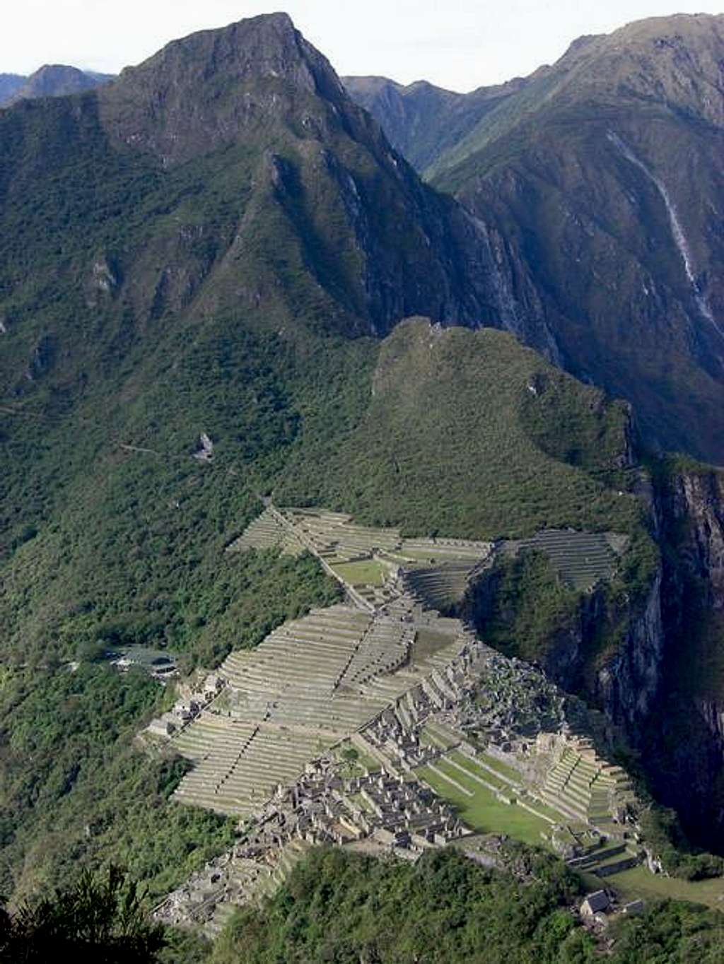 Classic view of Machu Piccu...