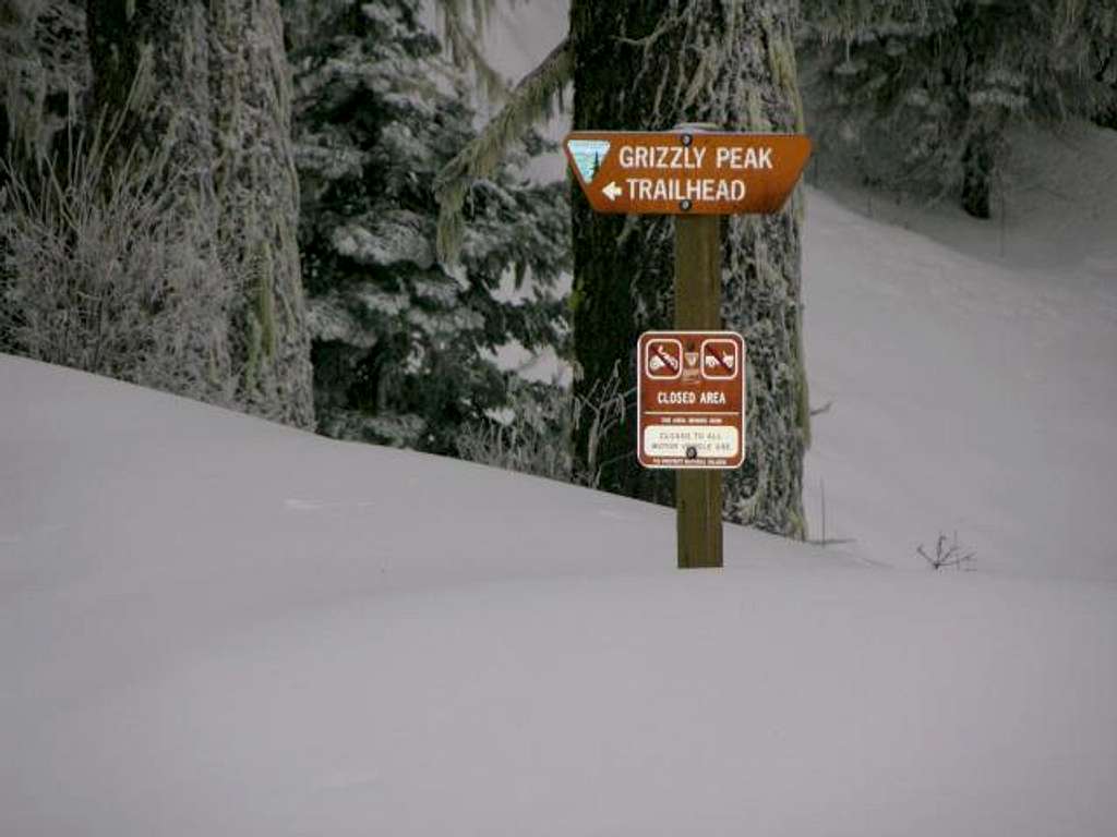 Trailhead sign located at the...