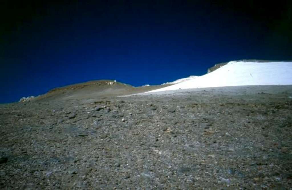 The summit plateau from the...