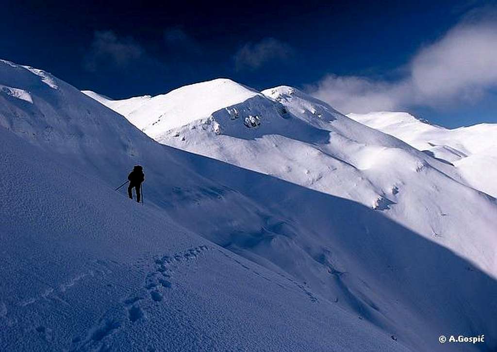 In vast snowy expanses of Velebit