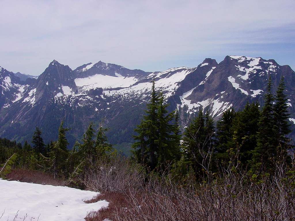 Sperry Peak, Vesper Peak, and Big Four Mountain