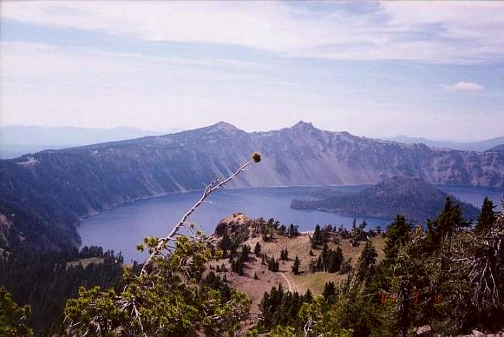 Wizard Island and Crater Lake...