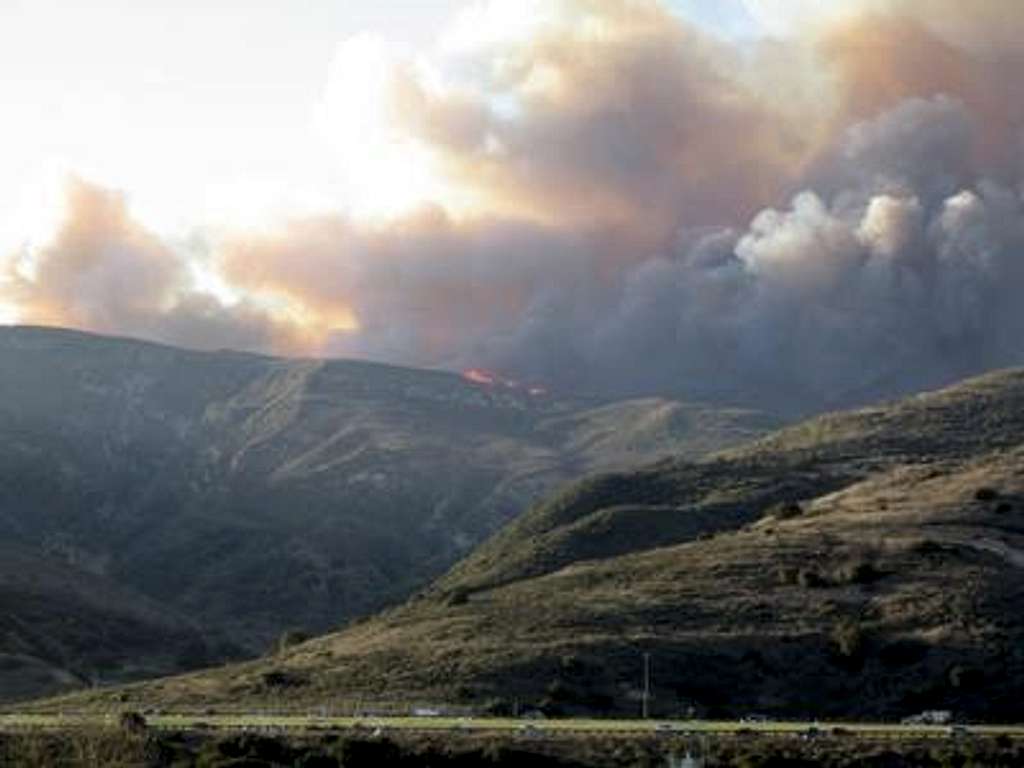 The Sierra fire burns out of...