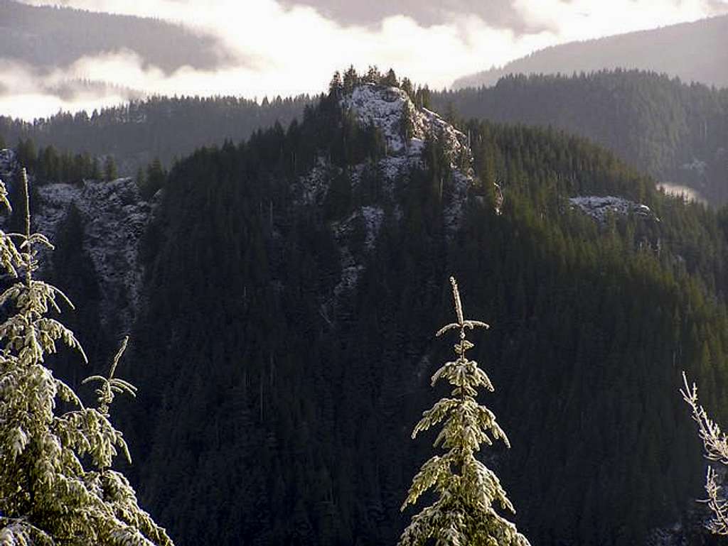 Snow-dusted Elk Mountain on...