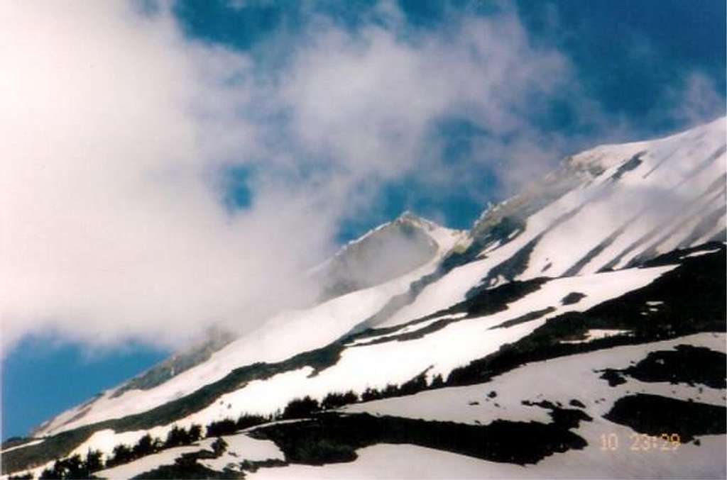 A view of the summit and the...