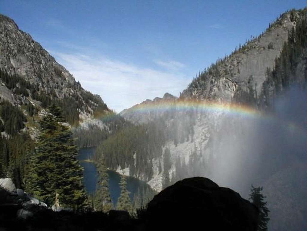Rainbow above Nada Lake on...
