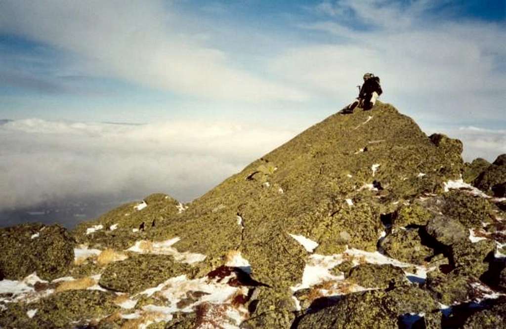 The trail-less summit of JQ...