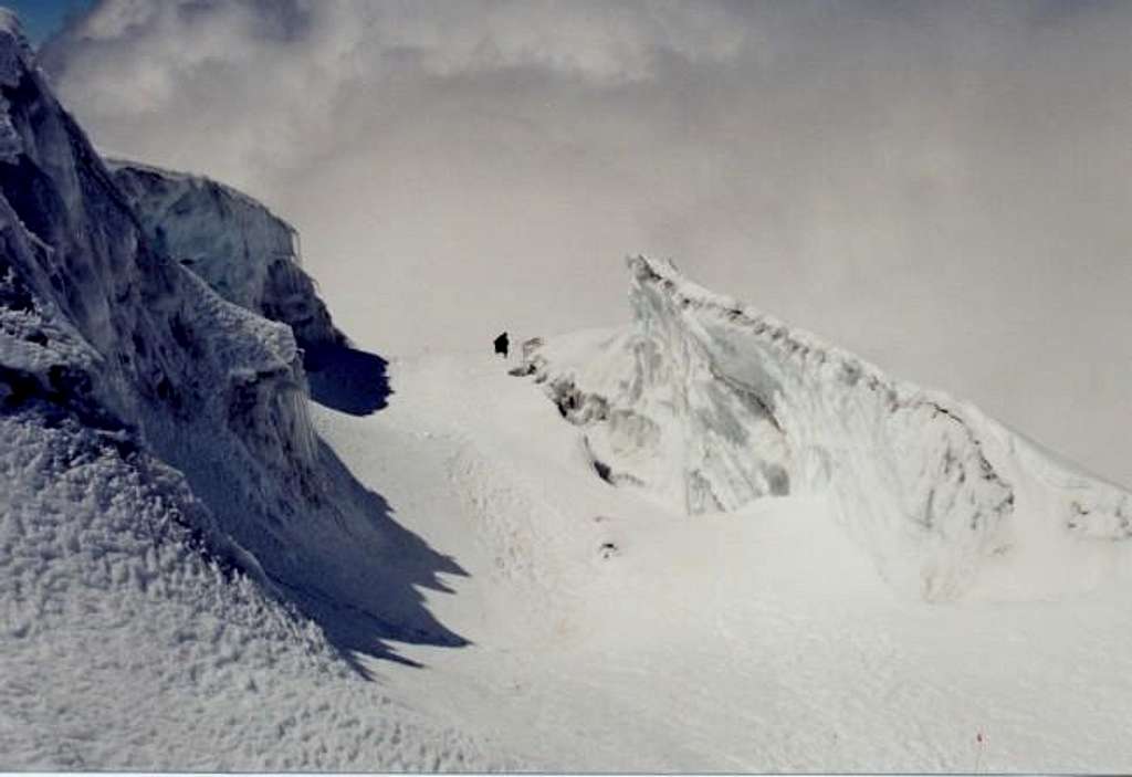 Ice fall near the summit