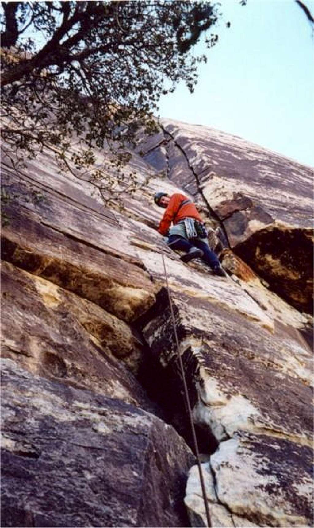 Leading pitch one (5.6) of...