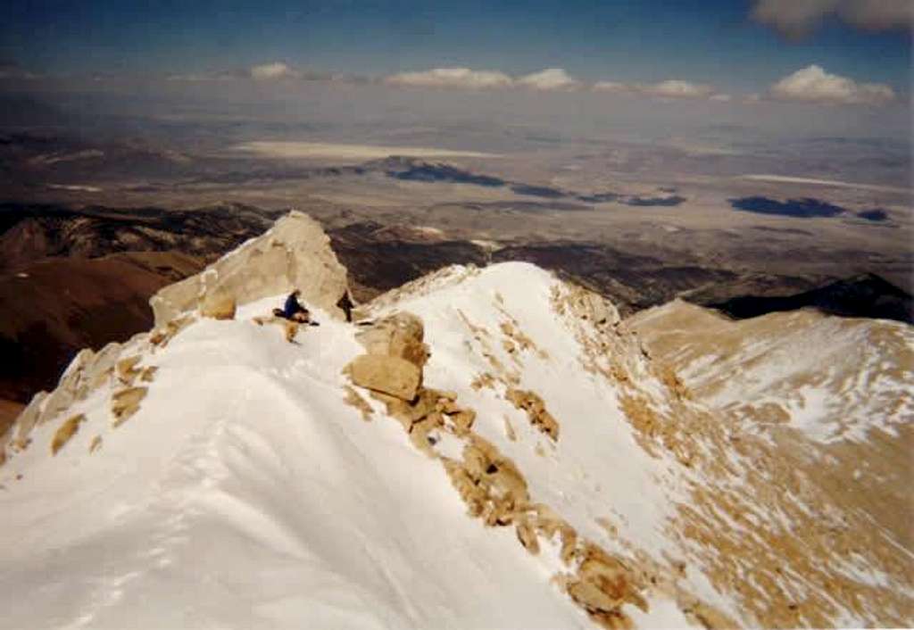  ScottyS on the summit ridge...