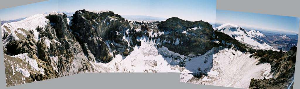 Panoramic view from South summit
