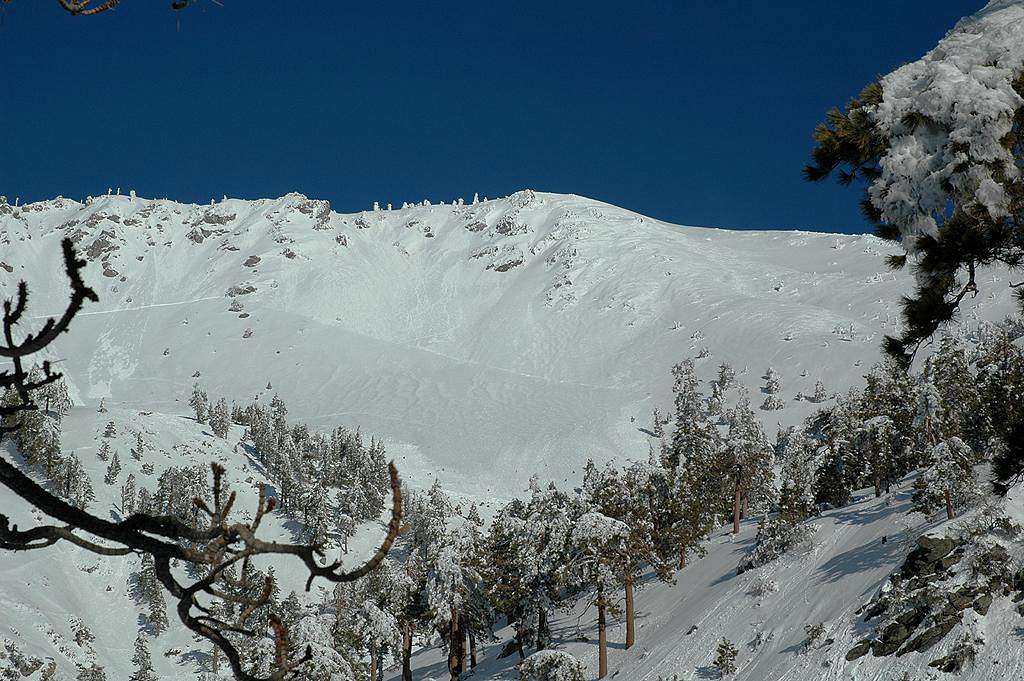 Baldy bowl slab avalanche