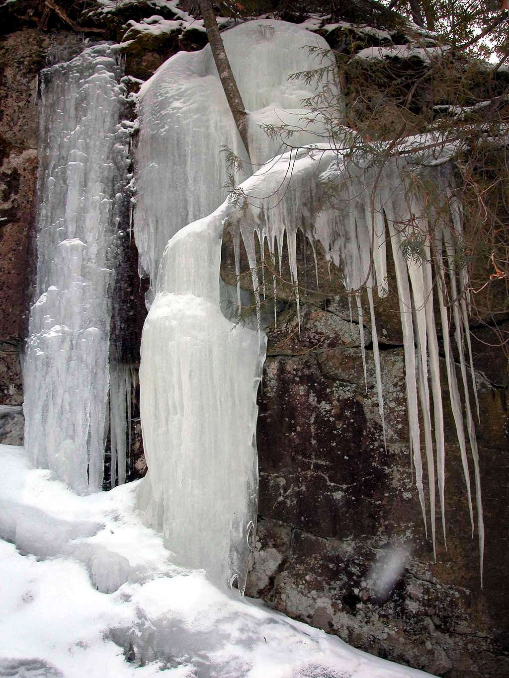 Icicles along the trail
