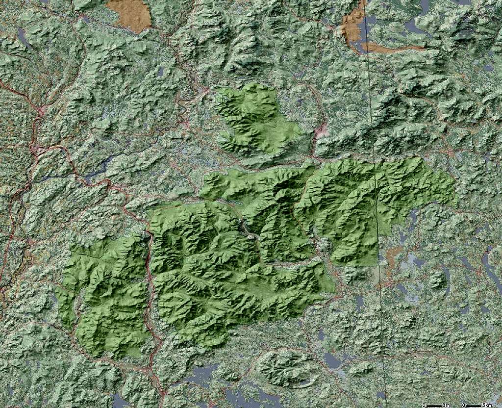 map of white mountains