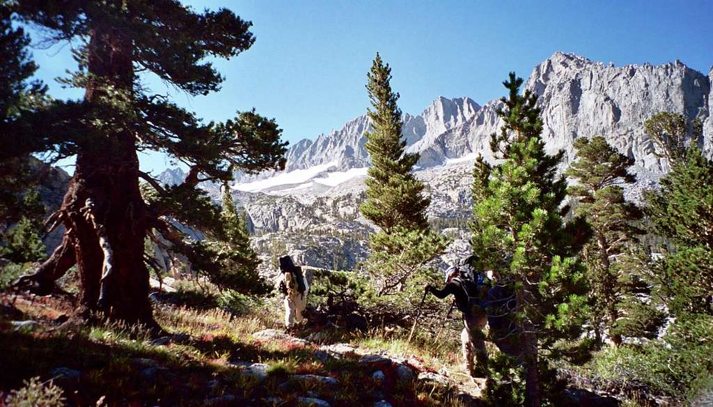 Backpackers Along SouthFork Big Pine Creek Trail