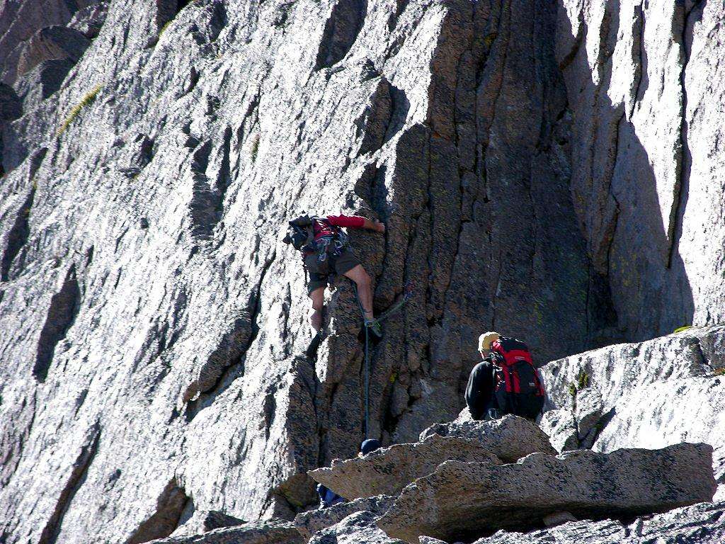 Starting the vertical pitch of the Keyhole Ridge.