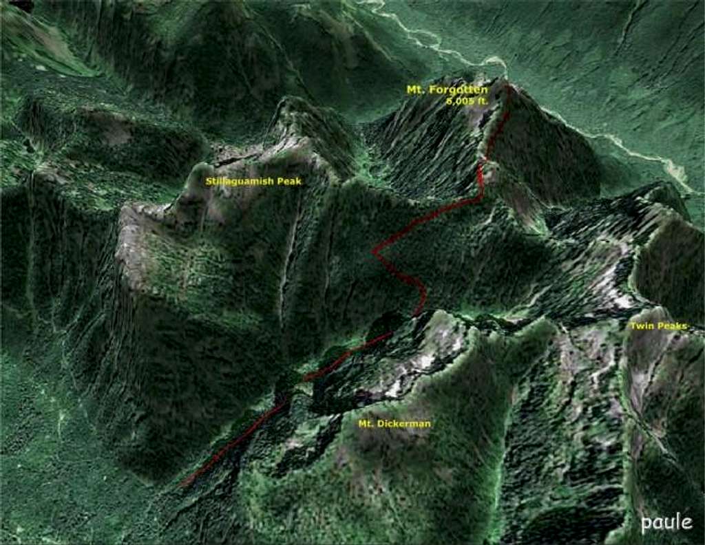 3D Satellite photo of Mt....