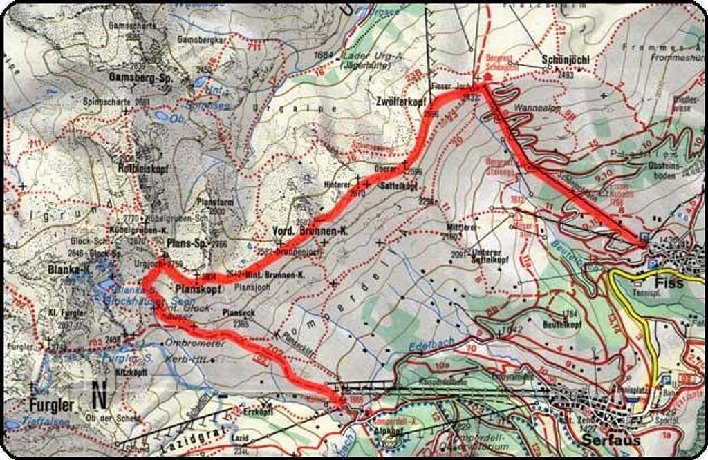 Planskopf-route