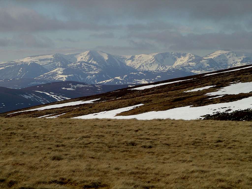 The distant Cairngorms