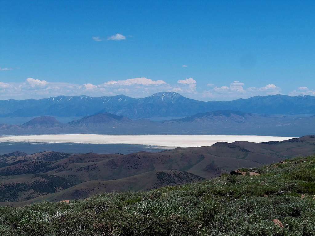 Desatoya Ridge with Shoshone Mtns to the East over Smith Creek Valley
