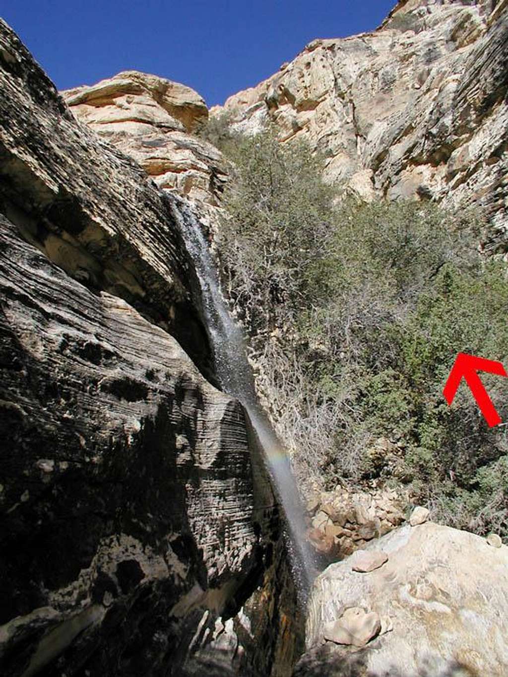 Waterfall and chute