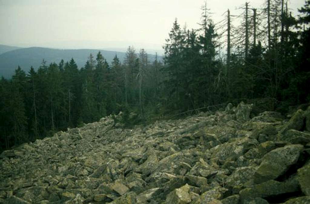 A slope of granite rocks
