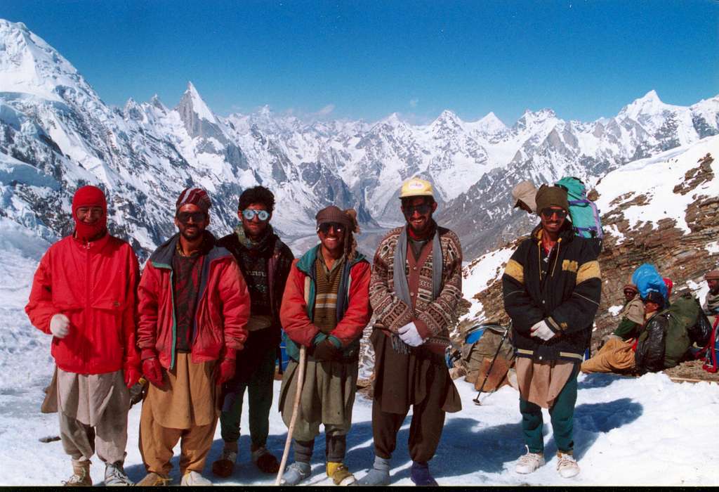 Laila from Gondogoro Top with porters