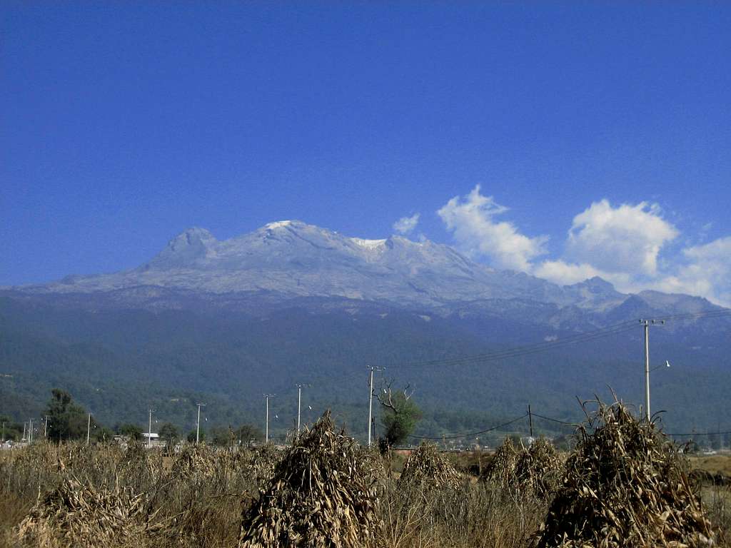 Iztaccihuatl from outskirts of Amecameca