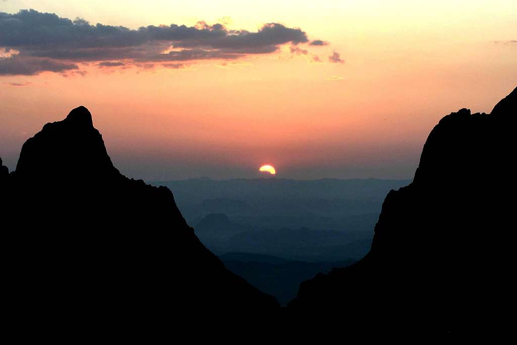 Sunset at the Chisos Basin Window