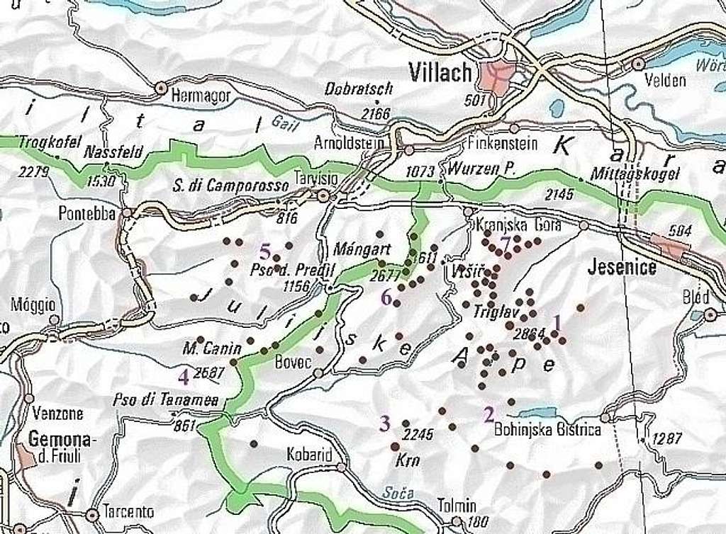 Julian Alps interactive map