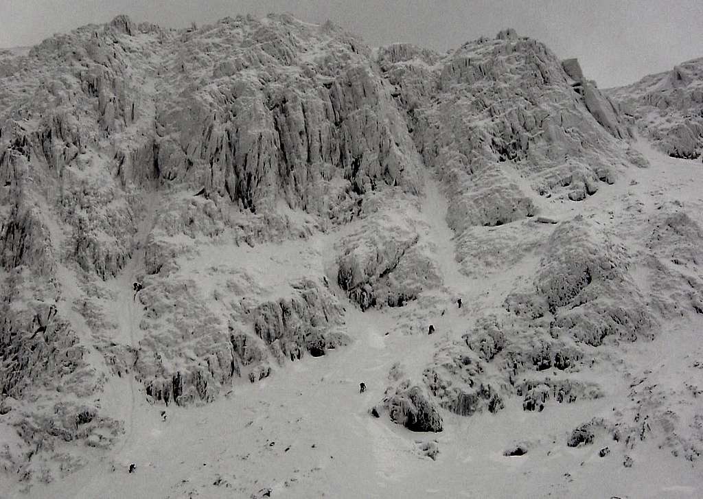 Snowdon in full winter garb