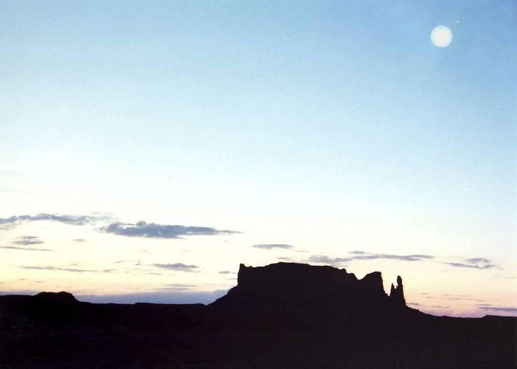Moon, Mars and a Butte
