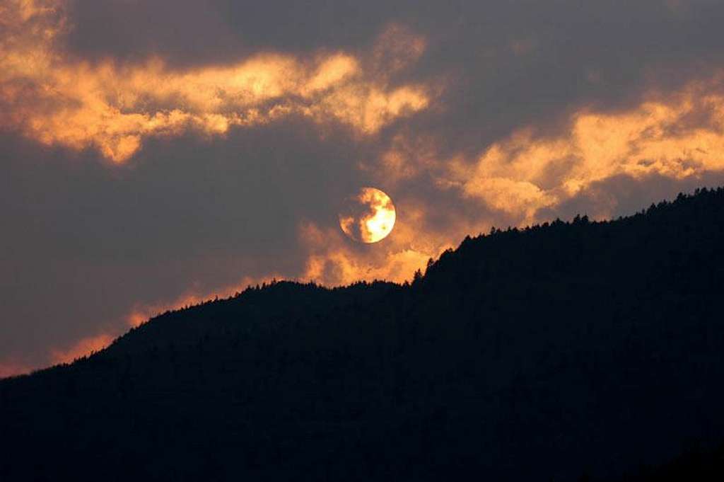 Sunset behind Grandfather Mountain
