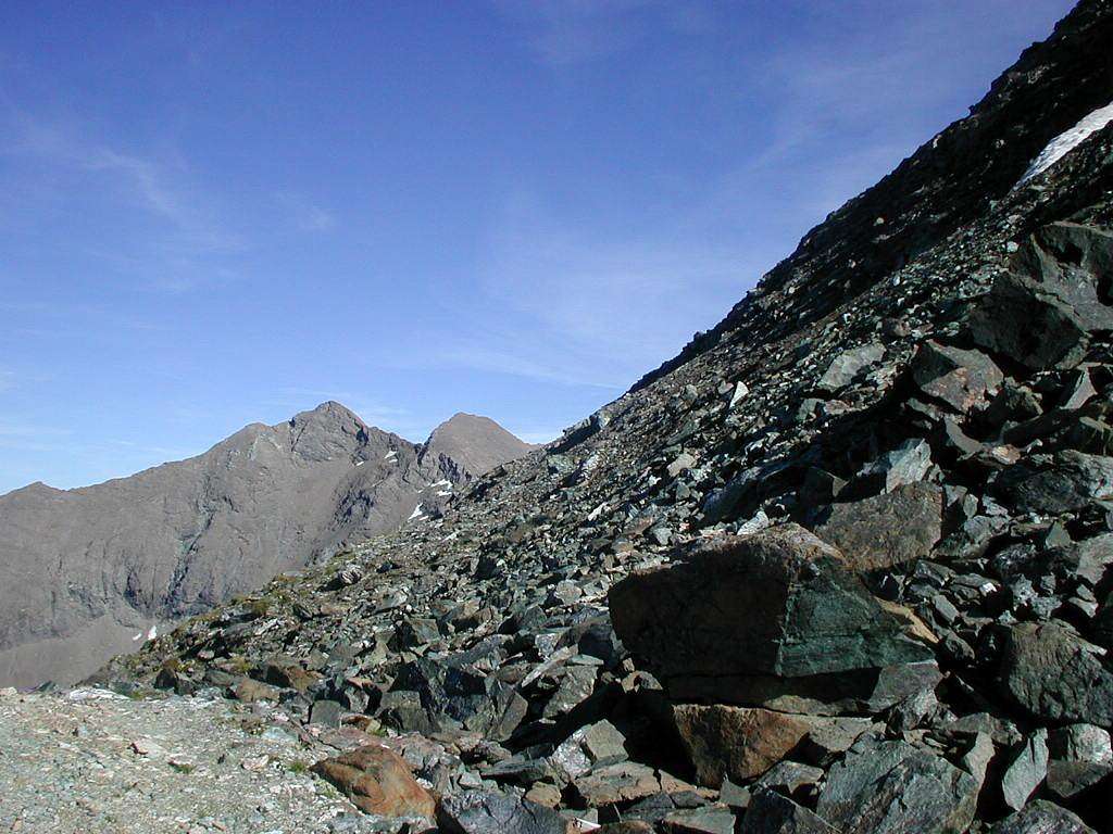The steep slope of Punta Gianni Vert <i>3148m</i>