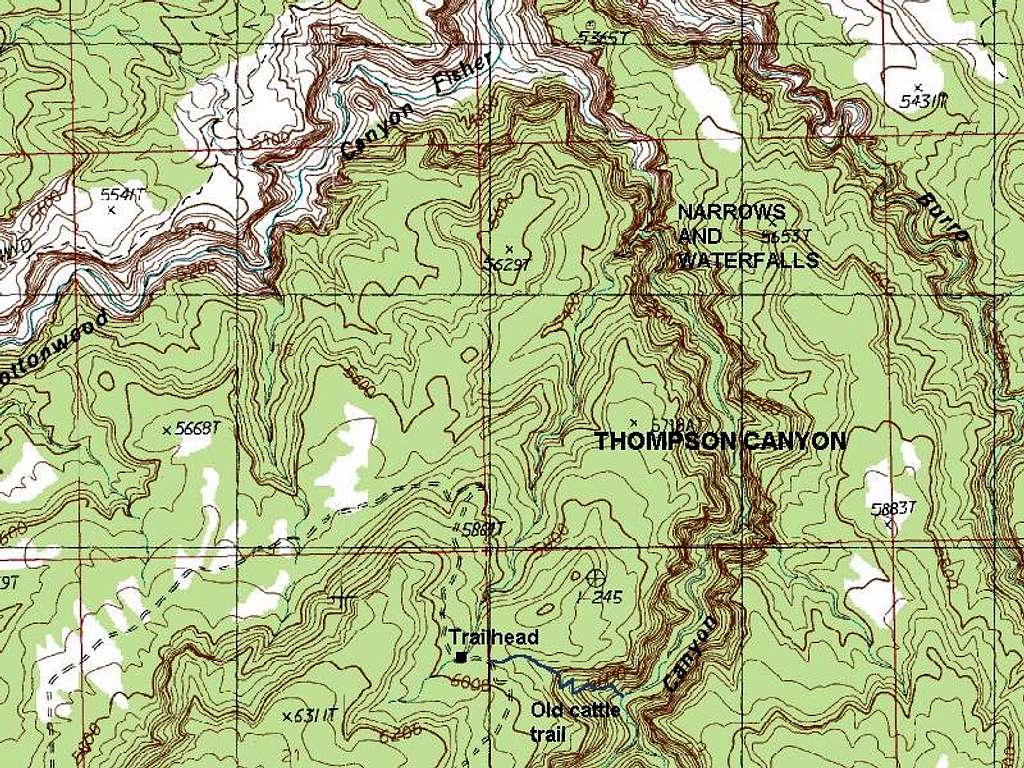Thompson Canyon Map