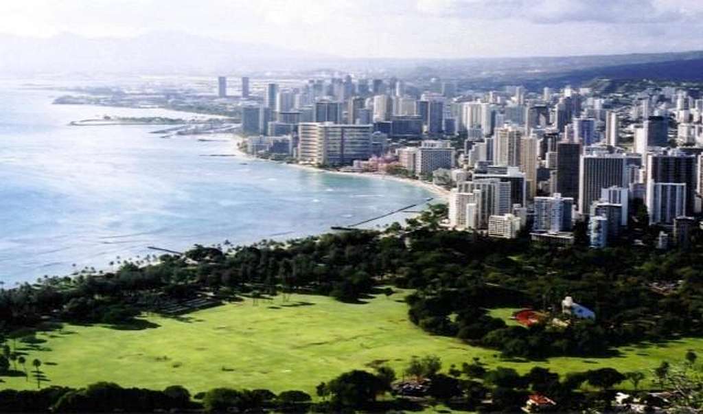 The view of Waikiki from the...