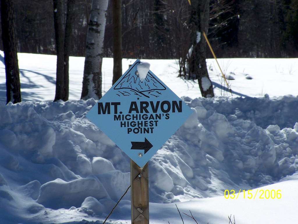 Mt. Arvon Sign