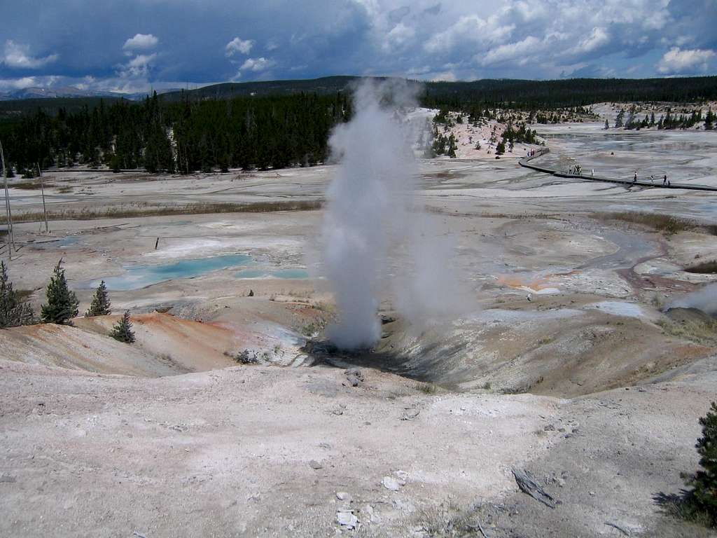 Geyser in Yellowstone