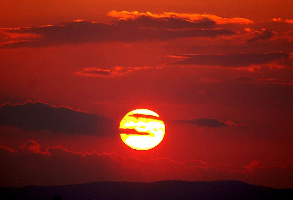 Fiery sunset over Hallgarter Zange