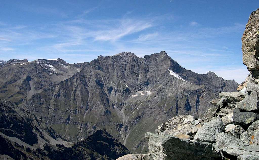 Westwards view of the Grande Rousse range from Colle di Entrelor <i>3002m</i>